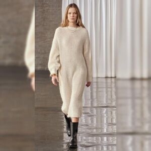 Zara Open Knit Alpaca Sweater Dress